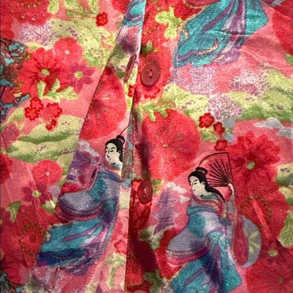 Floral Satin Kimono Top 5/6X - Picture 5 of 5